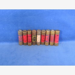 Lot of 9 fuses, 10-30 Amp, 51 mm long